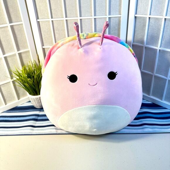 Squishmallow Large Silvina Snail Pink Tie Dye Shell Giant Plush - Picture 1 of 8